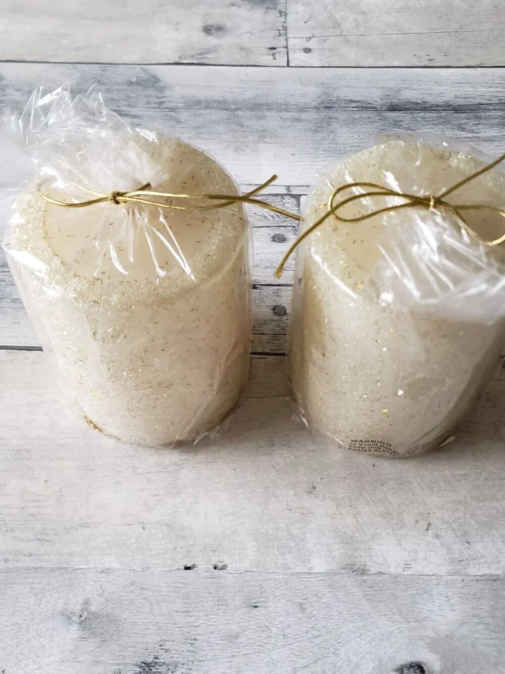 NWT - Set of 2 Wax Burning Candles with Sparkle Accents 3
